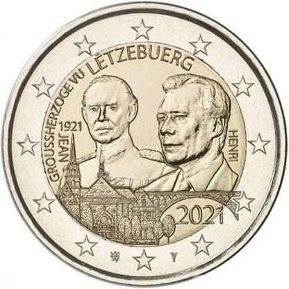 Lussemburgo 2€ 100 anni di nascita del Granduca Jean 2021